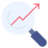 growth analysis flat icon
