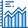 bar chart two color icon