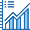 bar chart two color icon
