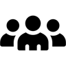 group of people filled icon