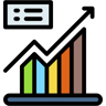 growth chart lineal color icon