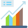 tableau de croissance plat icône