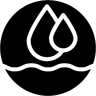 Wassertropfen gefüllt Icon