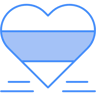 heart two-color icon