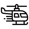 直升机 线条 图标