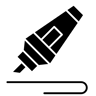 Textmarker gefüllt Icon