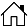 房子 双色调 图标