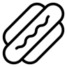 热狗 线条 图标