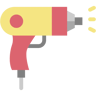 pistola de ar quente plano ícone
