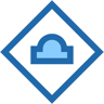 road sign two-color icon