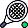 tennis racket lineal-color icon