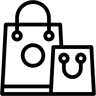 购物袋 line 图标