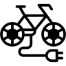 electric bicycle duotone icon