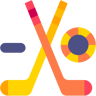 hockey stick flat icon
