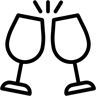 酒杯 line 图标