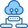 cloud computing two-color icon