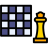 chessboard lineal-color icon