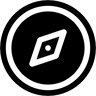 bussola duotone icona