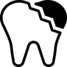 gebrochener Zahn duotone Icon