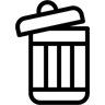 мусорное ведро line иконка