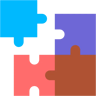 拼图 flat 图标
