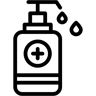 Handdesinfektionsmittel line Icon