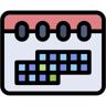 Kalender lineal-color Icon