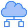 cloud computing two color icon