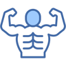 bodybuilder two color icon