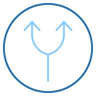double arrow two-color icon