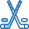 hockey stick two-color icon