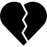 心碎 填充 图标