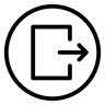 çıkış çizgi simge