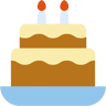 torta di compleanno flat icona