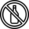 不含酒精 线条 图标
