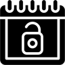 calendario relleno icono