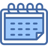 calendário two-color ícone