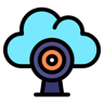 nube lineal-color icono