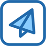 paper airplane two color icon