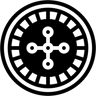 roulette duotone icon