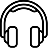 耳机 线条 图标