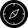 Kompass gefüllt Icon