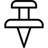 punaise ligne icône
