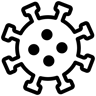 virus duotone icona