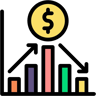 financial lineal color icon