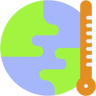 globale Erwärmung flach Icon