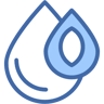 gocce d'acqua due colori icona