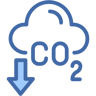 co2 emissions two color icon