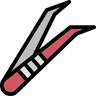 tweezers lineal color icon