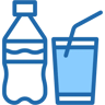 botol air dua warna ikon